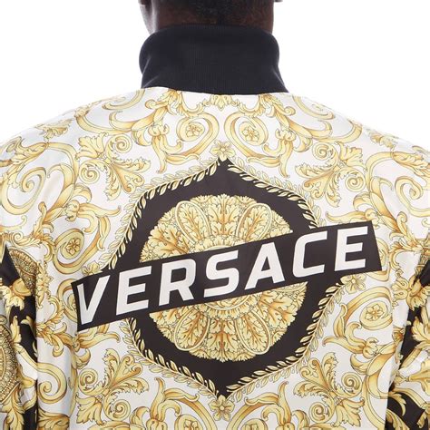 versace collection men's coat|black Versace jacket men.